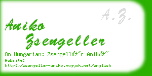 aniko zsengeller business card